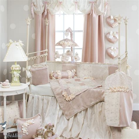 elegant baby girl crib bedding.